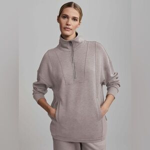 Varley Naya Half-Zip Sweat Dreamsoft Taupe Marl Pullover